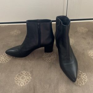 Stuart Weitzman black leather booties